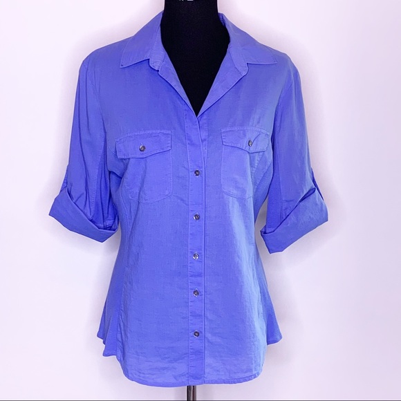 James Perse Tops - Standard James Perse blue button up top size 4 or XL